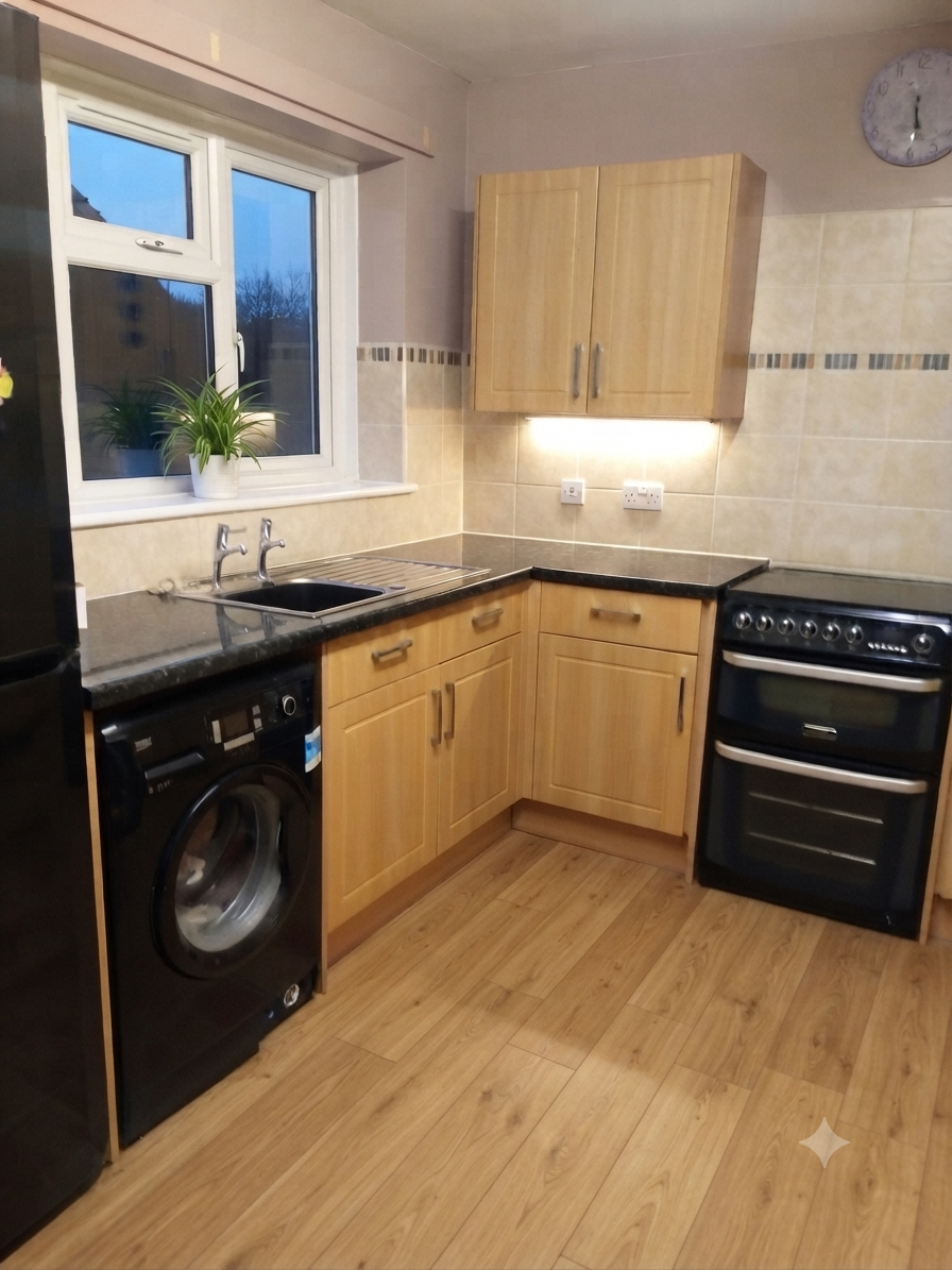 Clean, tidy living room by Village Shine Cleaning